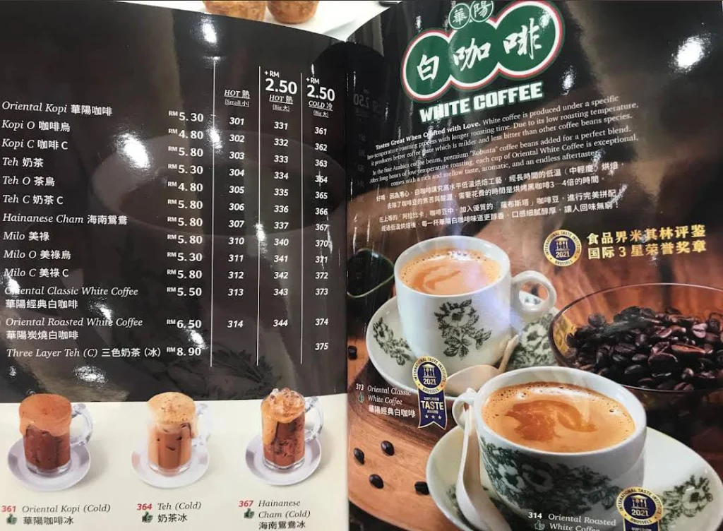 Oriental Kopi Menu Malaysia Harga Dikemaskini 2024