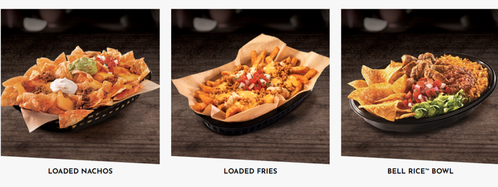 Shareables & Bowls Taco bell Menu