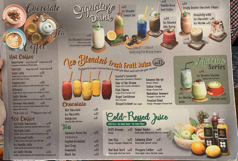 Bubblebee Menu prices