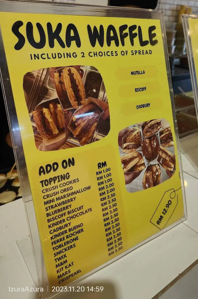 Suka Dessert Menu Prices