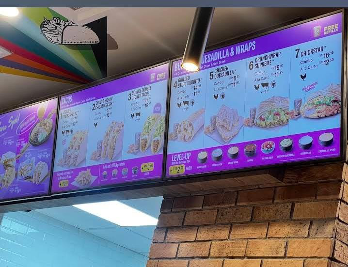 taco bell wraps menu prices