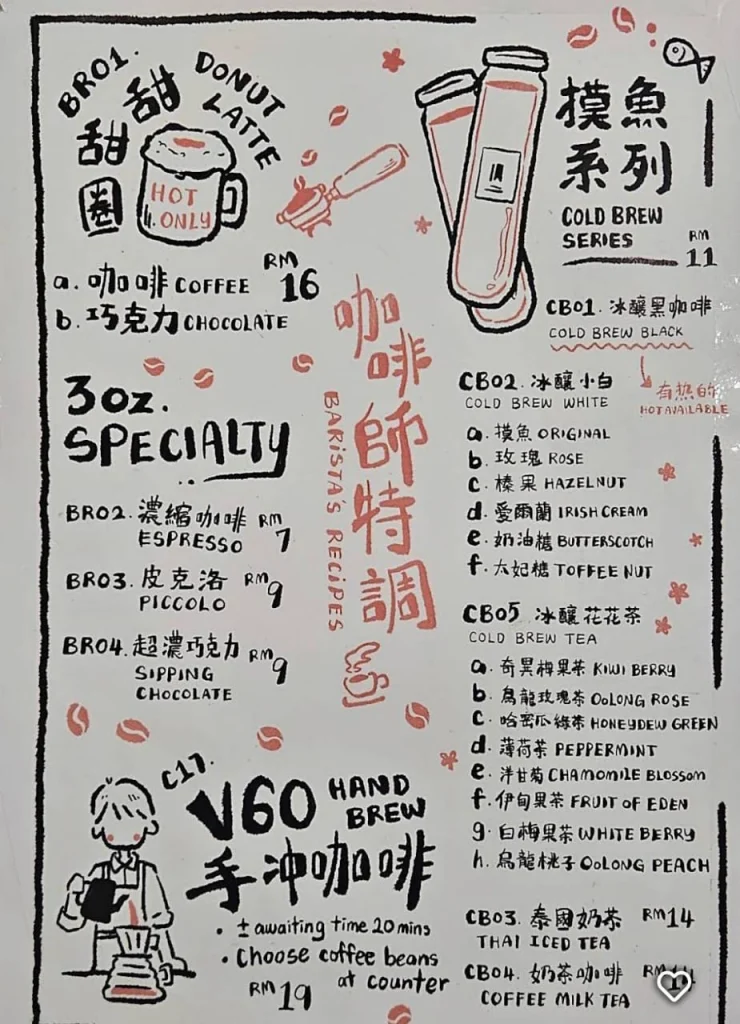 Bookmark Cafe Menu prices