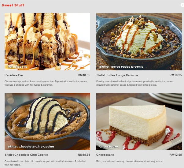 CHILI’S SWEET MENU