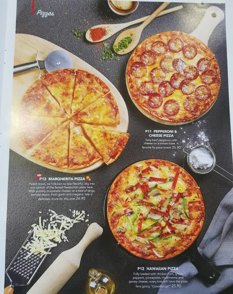 Pizza at Swensen’s Menu