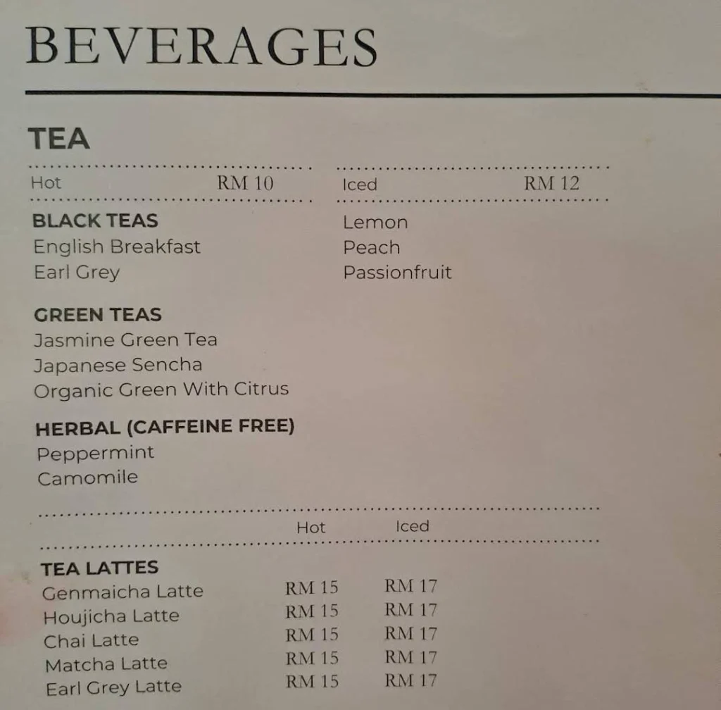 Two Sons Bistro Menu beverages