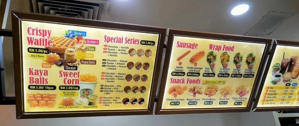 Waffle.my Menu prices