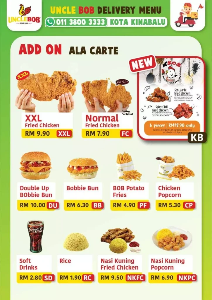 Uncle Bob Menu Malaysia Harga Dikemaskini 2024