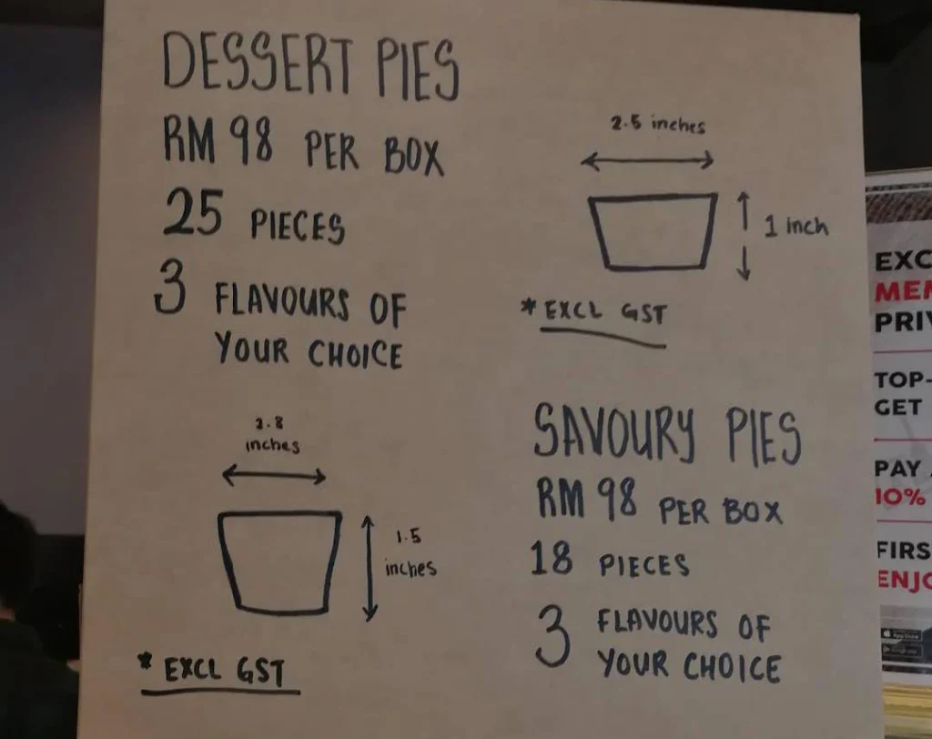 desserts at A Pie Thing Menu