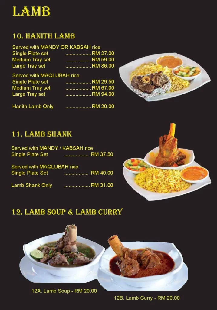 Aroma Hijrah Menu prices