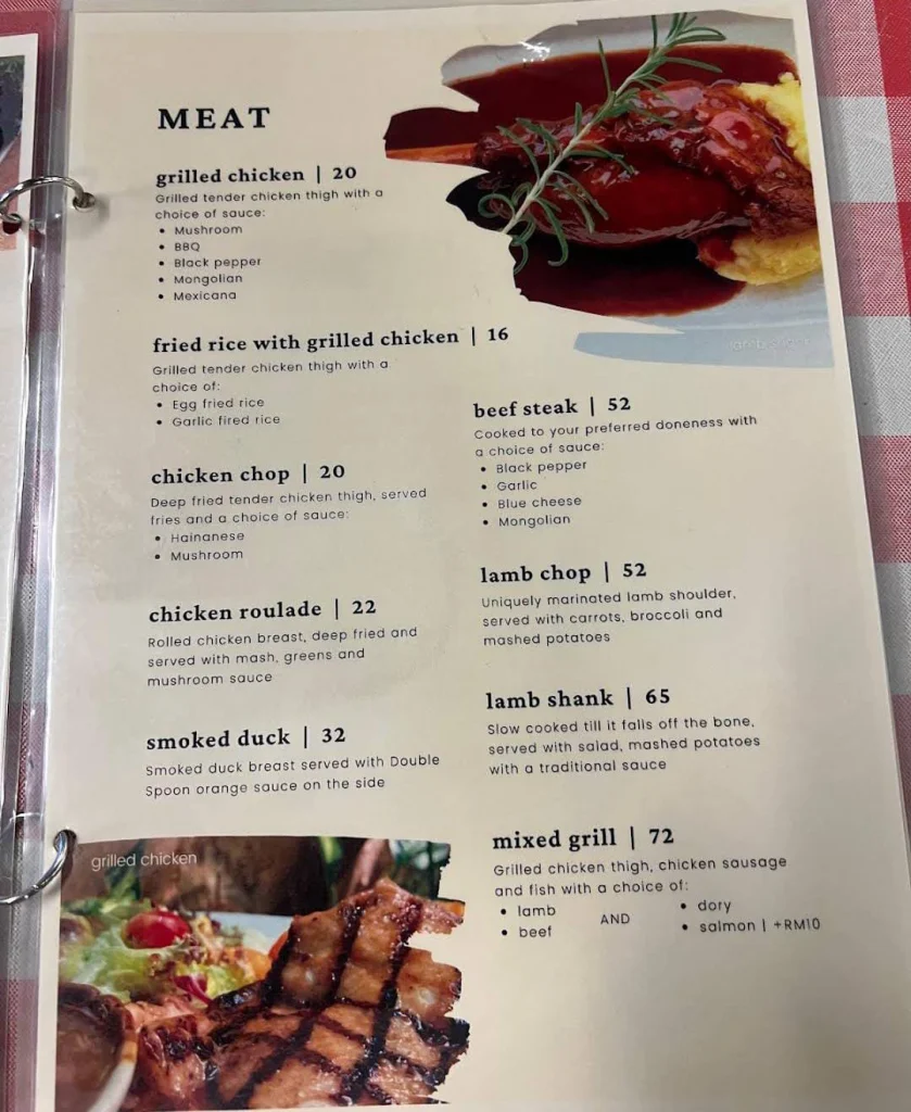 Double Spoon Menu Prices