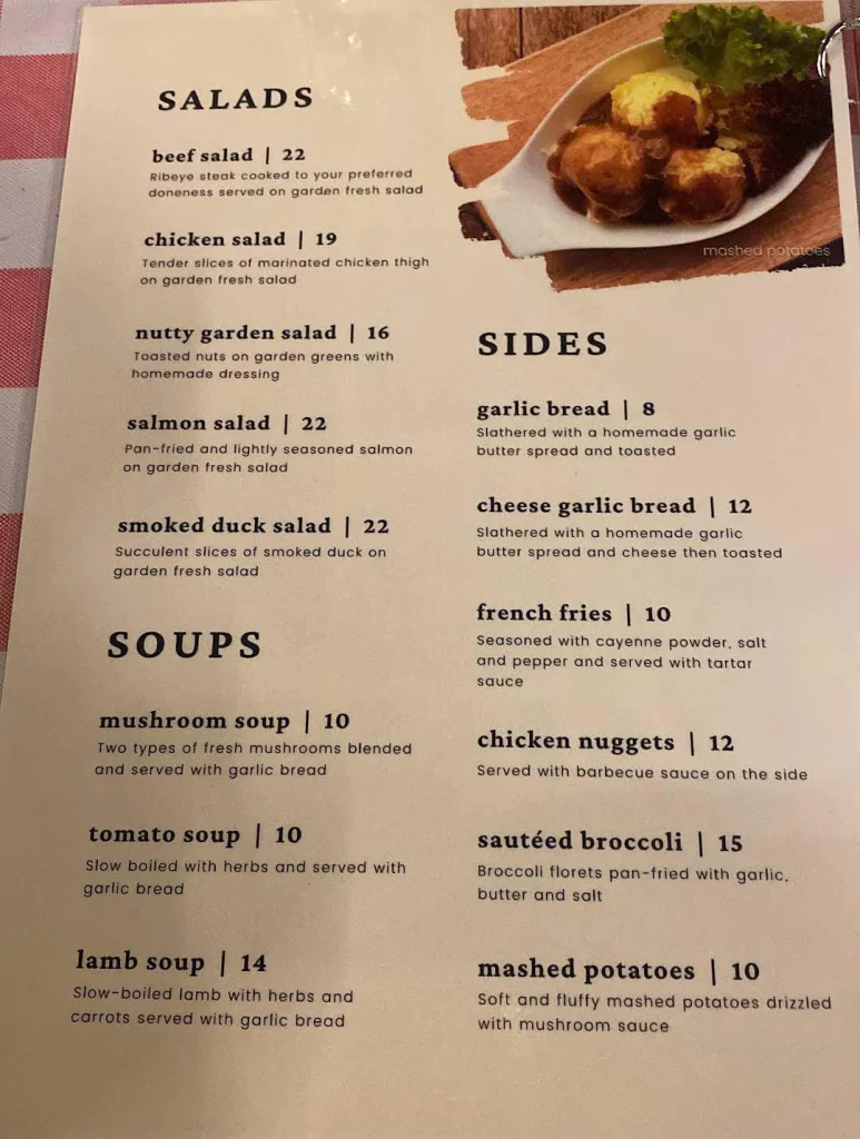 Salad Double Spoon Menu