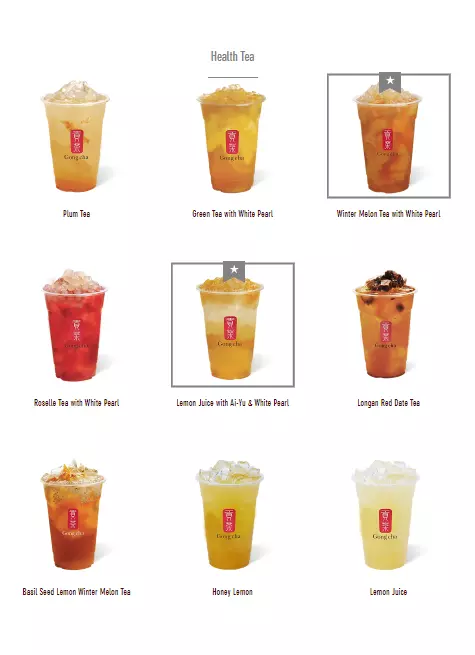 BEVERAGES Gong Cha