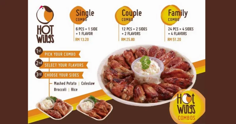 Harga menu Hot Wings