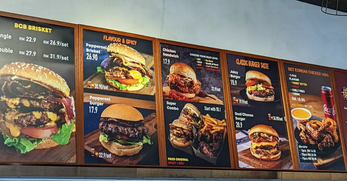 JNC Burger Menu Malaysia Harga Dikemaskini 2024