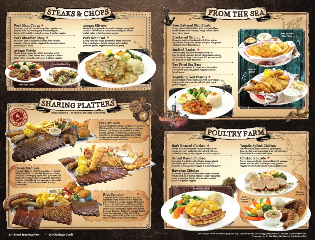 Syidie Burger & Cafe Steaks Menu