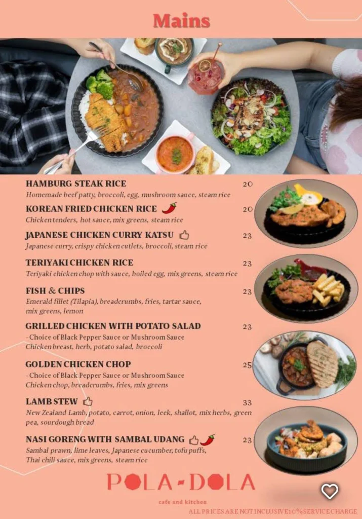 Pola Dola Menu