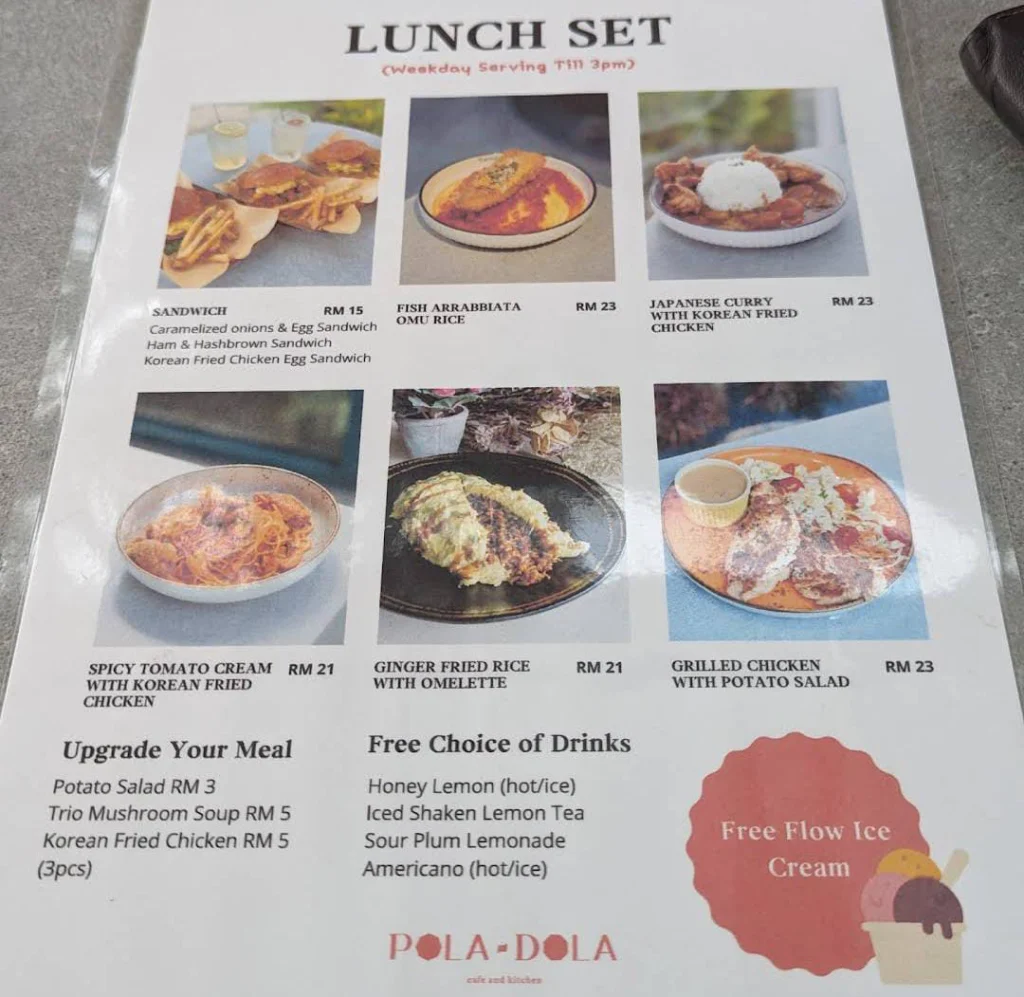 Lunch set at Pola Dola