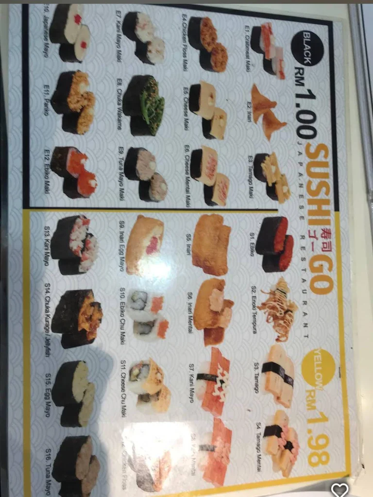 Harga Menu Sushi go