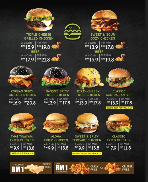 Syidie Burger & Cafe Menu Prices