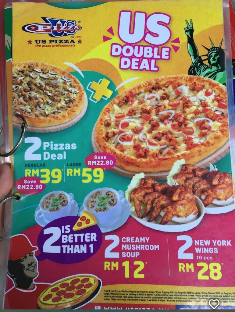 us deal US Pizza Menu