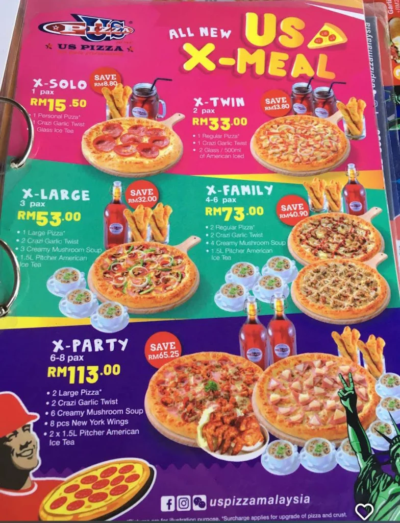 US Pizza us x-meal Menu