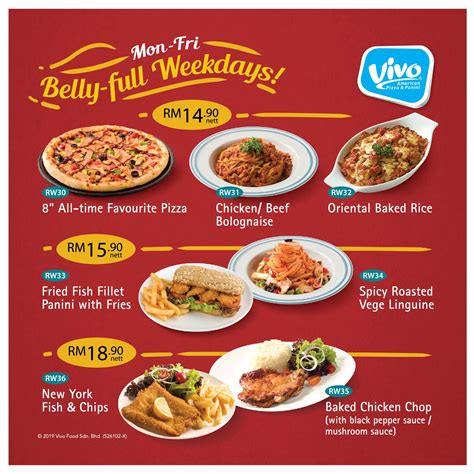 week offer Vivo Pizza Menu