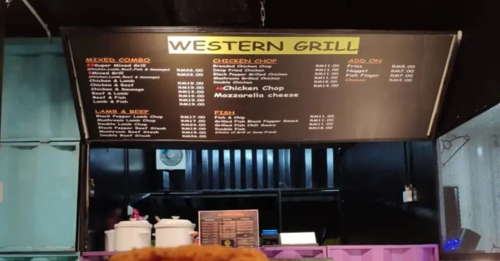 Western Grill Menu prices