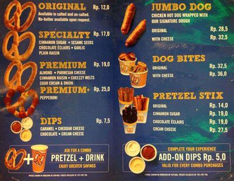 Auntie Anne’s special Menu