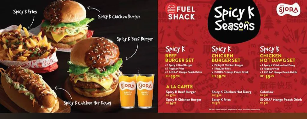 spicy dishes at Fuel Shack Menu 