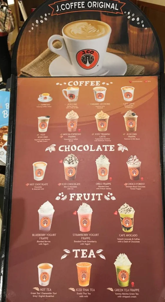 J.CO Donuts & Coffee Menu Prices