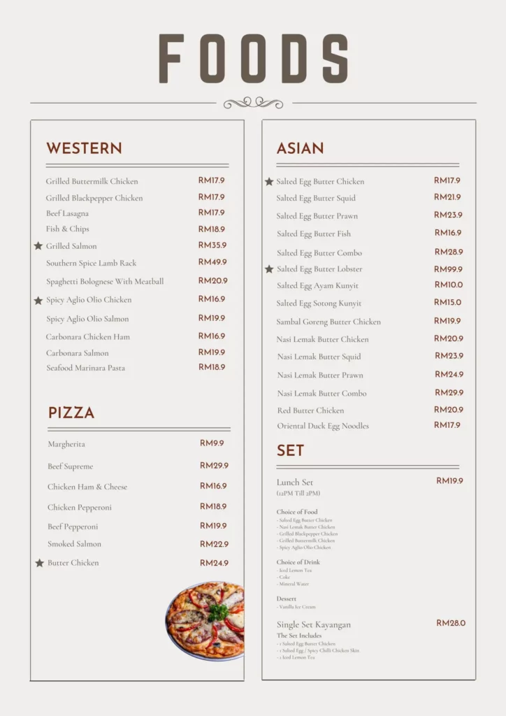 Jibril Menu prices