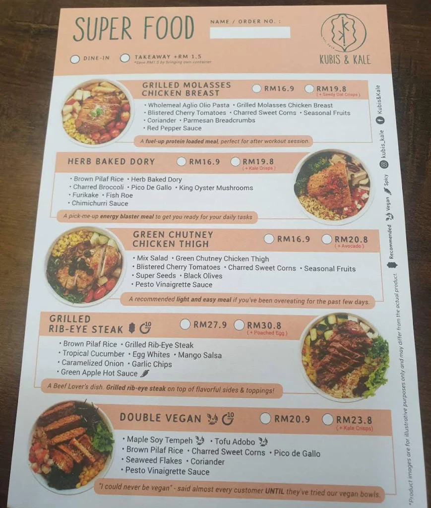 super food at Kubis & Kale Menu