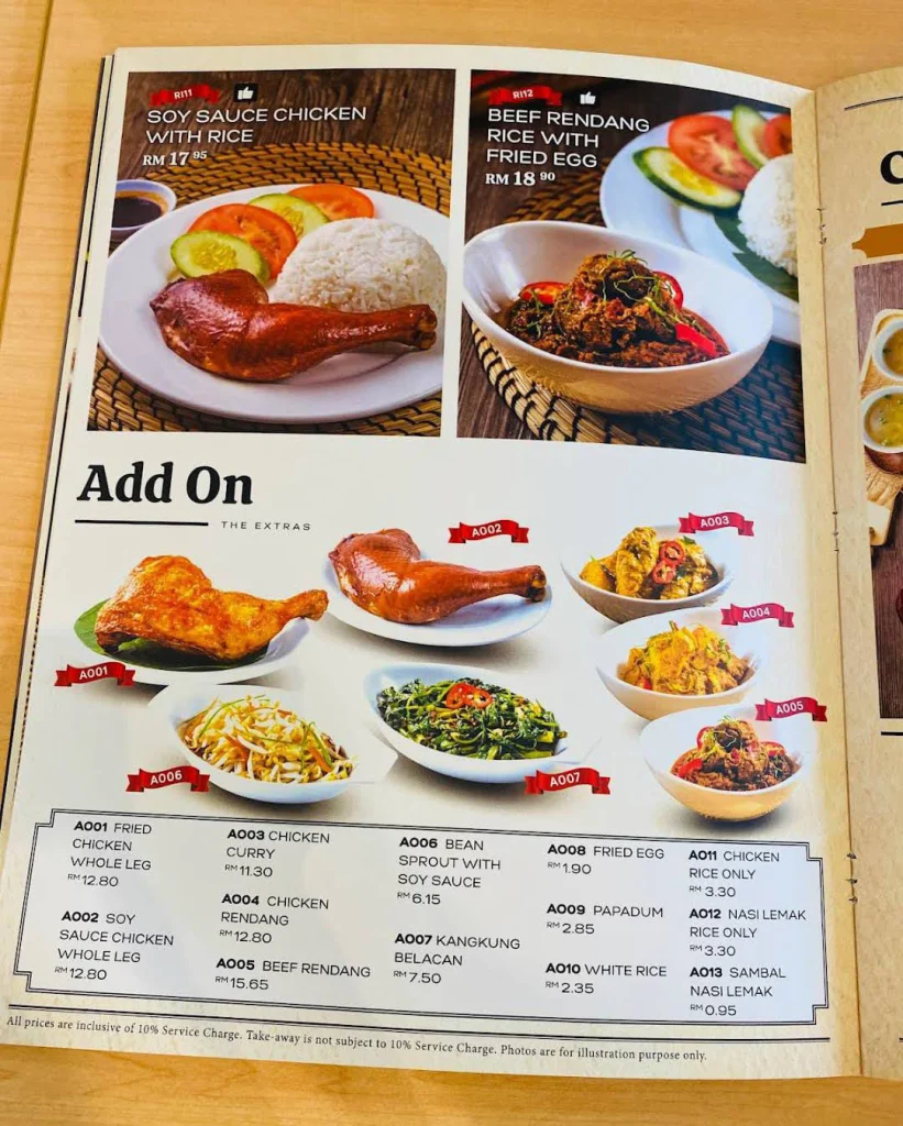 Kluang Station Menu 