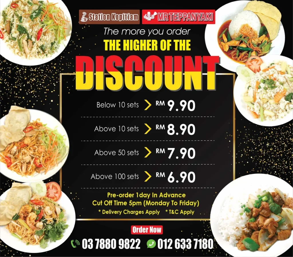 DISSCOUNT AT MR TEPPANYAKI MENU