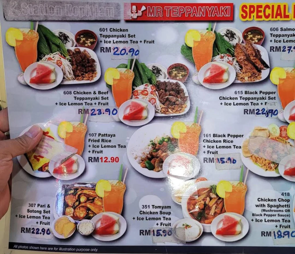 MR TEPPANYAKI MENU PRICES