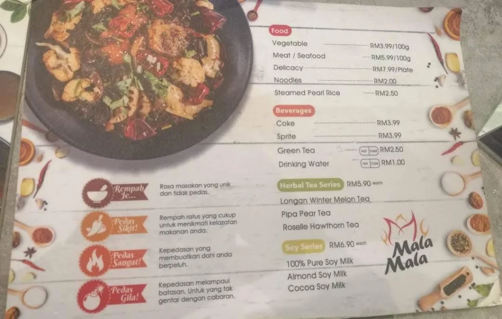 Laman Umai Menu Prices