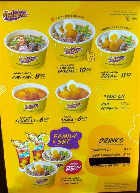 MyLaksa Menu Prices