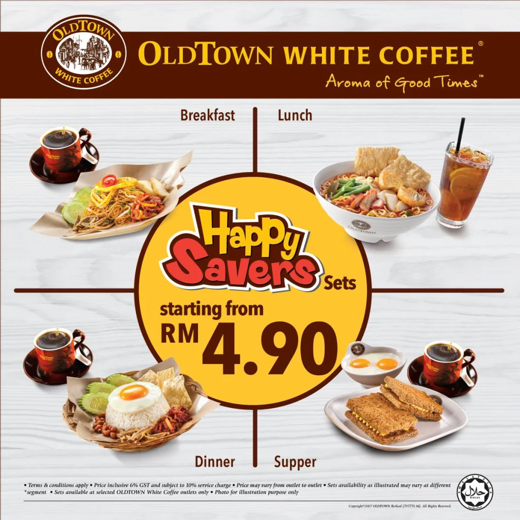 happy saver at OldTown White Coffee Menu