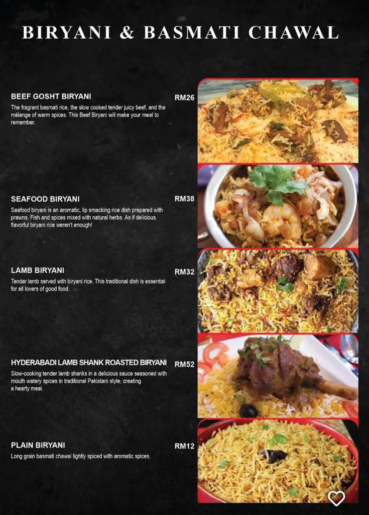 biryani at Spicy Bites Menu