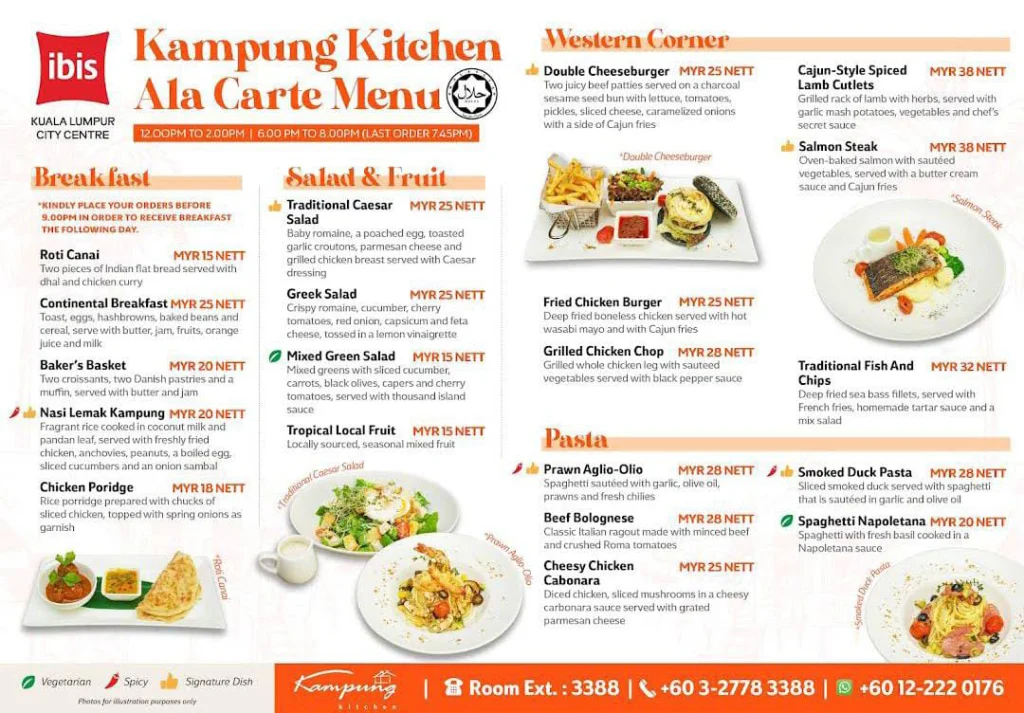 BREAKFAST AT Kampung Kitchen Menu Malaysia