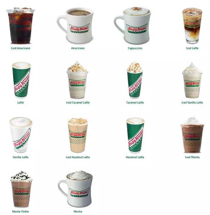 COFFEE AT Krispy Kreme Menu