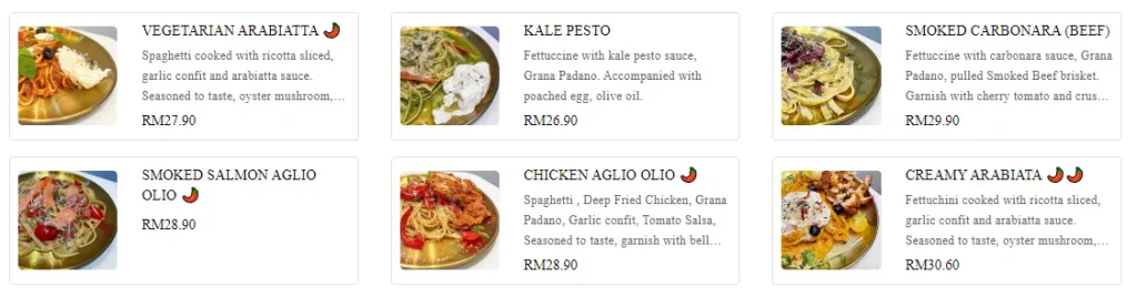 pesto at Lazy Food Hub Menu Malaysia