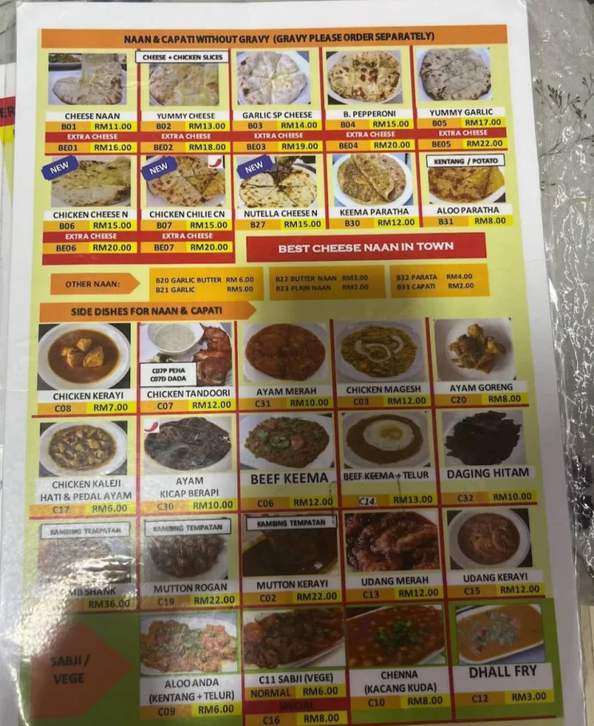 RSMY Gravy Menu Malaysia