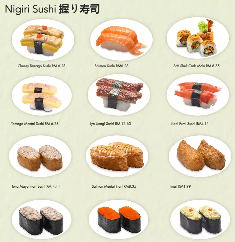 Nigiri at Sushi Options Malaysia 