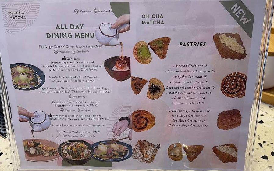 pastrries at Oh Cha Matcha Menu Malaysia 