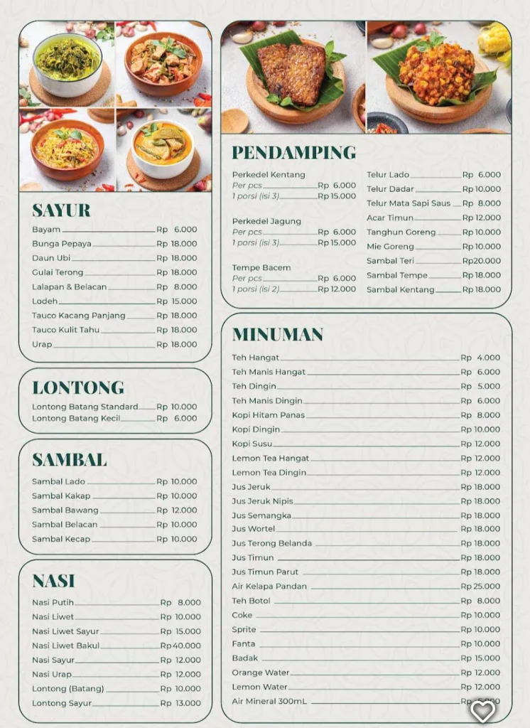 Menu Restoran Muara malaysia