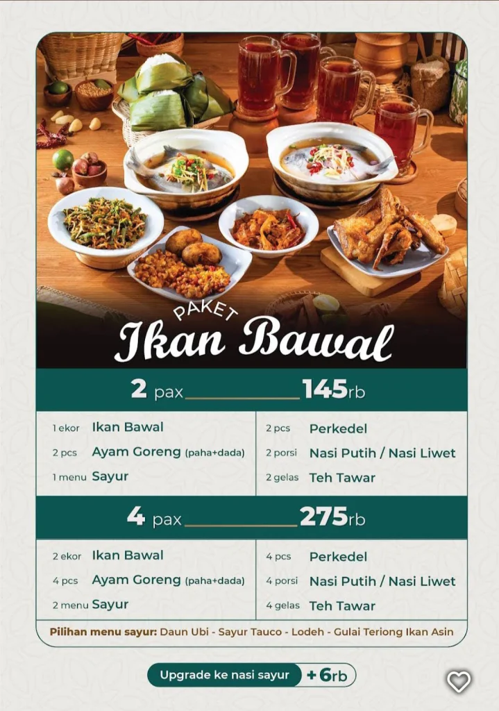 ikan bawal at Restoran Muara Menu