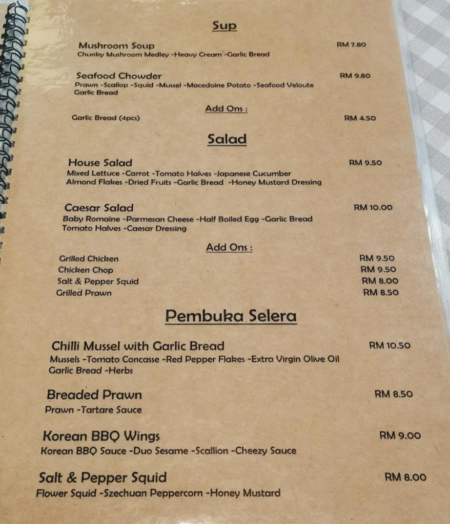 Roost Menu Prices Malaysia